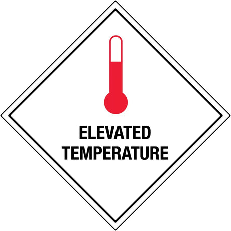 Hazchem Labels – Elevated Temperature  Poly