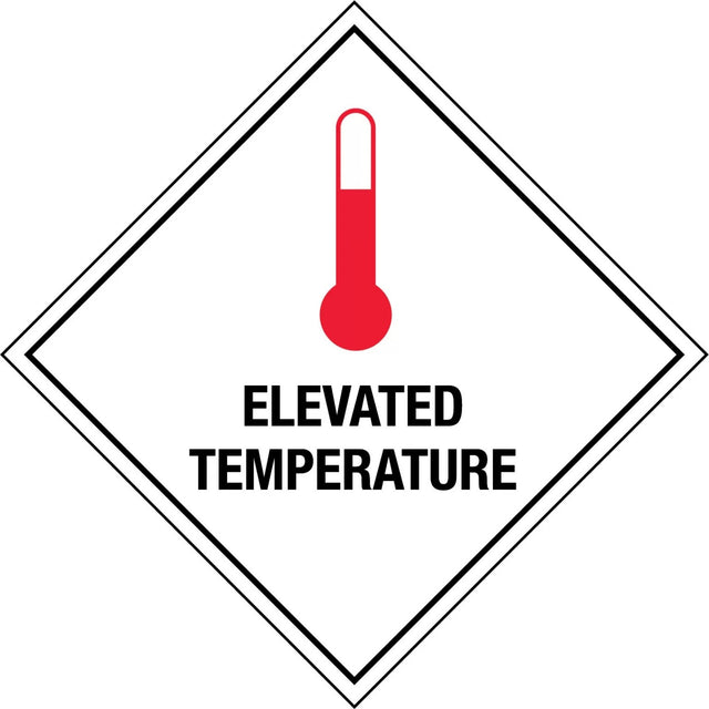 Hazchem Labels – Elevated Temperature  Poly