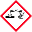 GHS Hazchem Labels – Corrosive Picto   Poly