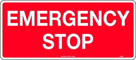 Fire Sign - Emergency Stop  Metal