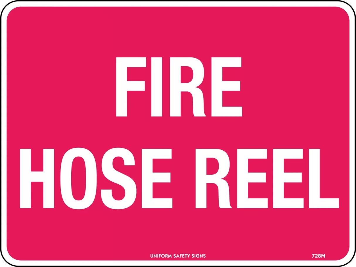 Fire Sign - Fire Hose Reel Signage 300x225mm  Poly