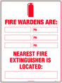 Fire Sign -Fire Marshalls Are: Nearest Fire Extinguisher is Located:   Poly