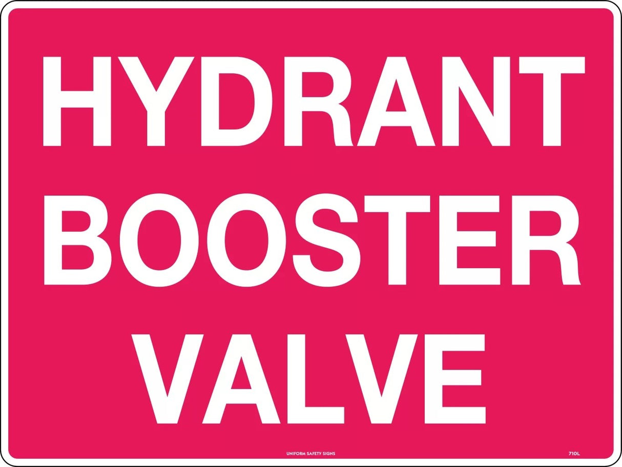 Fire Sign - Hydrant Booster Valve   Poly