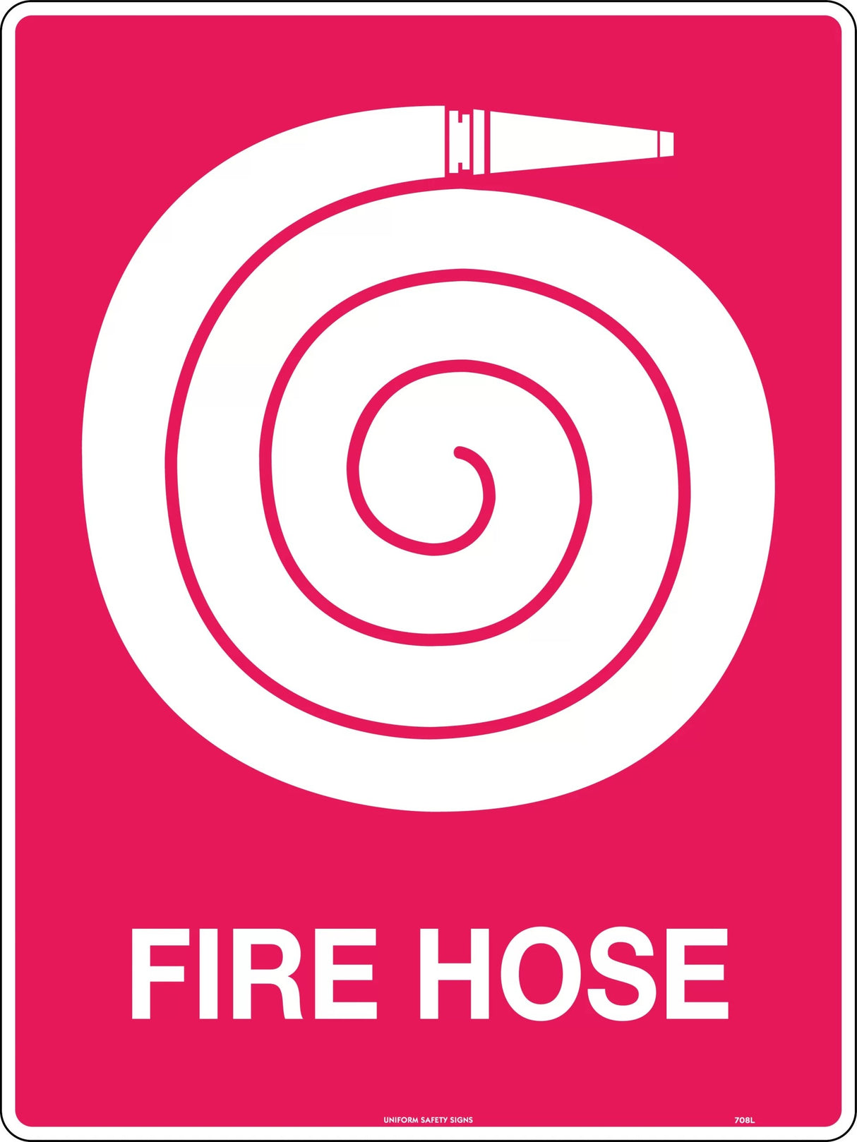 Fire Sign - Fire Hose with pictogram  Poly