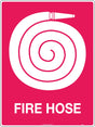 Fire Sign - Fire Hose with pictogram  Poly