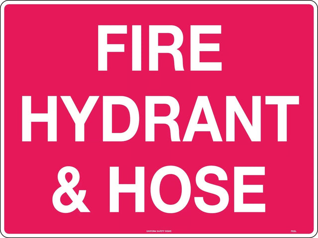 Fire Sign - Fire Hydrant and Hose  Poly