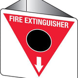 Fire Sign - Fire Extinguisher Marker – CO2 Black 3D Wall Sign 225x225mm Poly