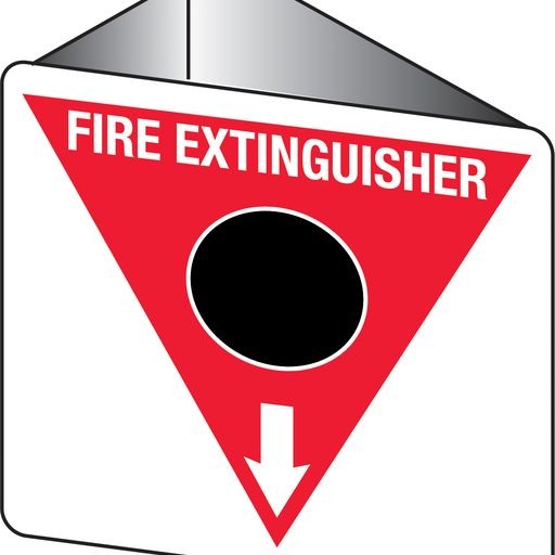 Fire Sign - Fire Extinguisher Marker – CO2 Black 3D Wall Sign 225x225mm Poly