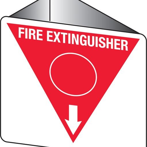 Fire Sign - Fire Extinguisher Marker – Water Red 3D Wall Sign 225x225mm Poly