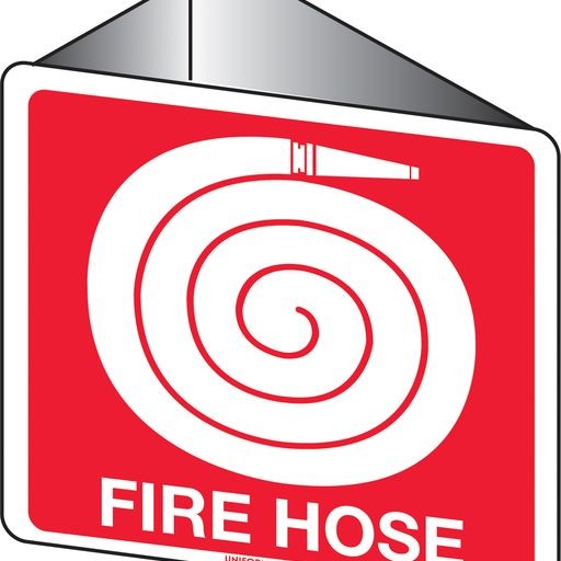 Fire Sign - Fire Hose with pictogram 3D Wall Sign Poly