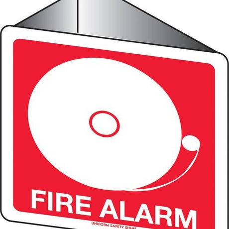 Fire Sign - Fire Alarm with pictogram 3D Wall Sign Poly