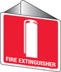 Fire Sign - Fire Extinguisher with pictogram 3D Wall Sign Poly