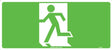 Exit/Entry Sign - Running Man Picto Facing Left  Poly