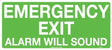 Exit/Entry Sign - Emergency Exit Alarm Will Sound 450x200mm  Luminous