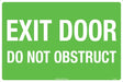 Exit/Entry Sign - Exit Door Do Not Obstruct  Metal