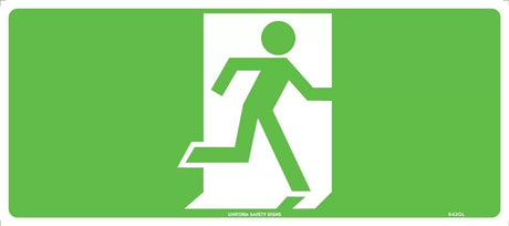 Exit/Entry Sign - Running Man Picto Facing Right   Poly