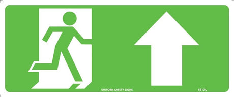 Exit/Entry Sign - Running Man With Arrow Up  Poly