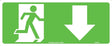 Exit/Entry Sign - Running Man With Arrow Down  Poly