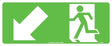 Exit/Entry Sign - Running Man With Arrow Down/Left  Poly