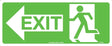 Exit/Entry Sign - Running Man With Exit And Left Arrow  Poly