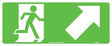 Exit/Entry Sign - Running Man With Arrow Up/Right  Poly