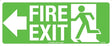 Exit/Entry Sign - Fire Exit With Arrow Left  Poly