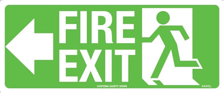 Exit/Entry Sign - Fire Exit With Arrow Left  Poly