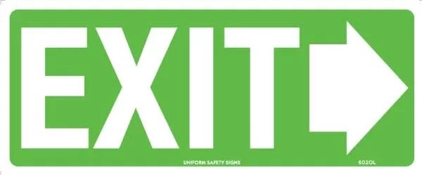 Exit/Entry Sign - Exit With Right Arrow  Poly