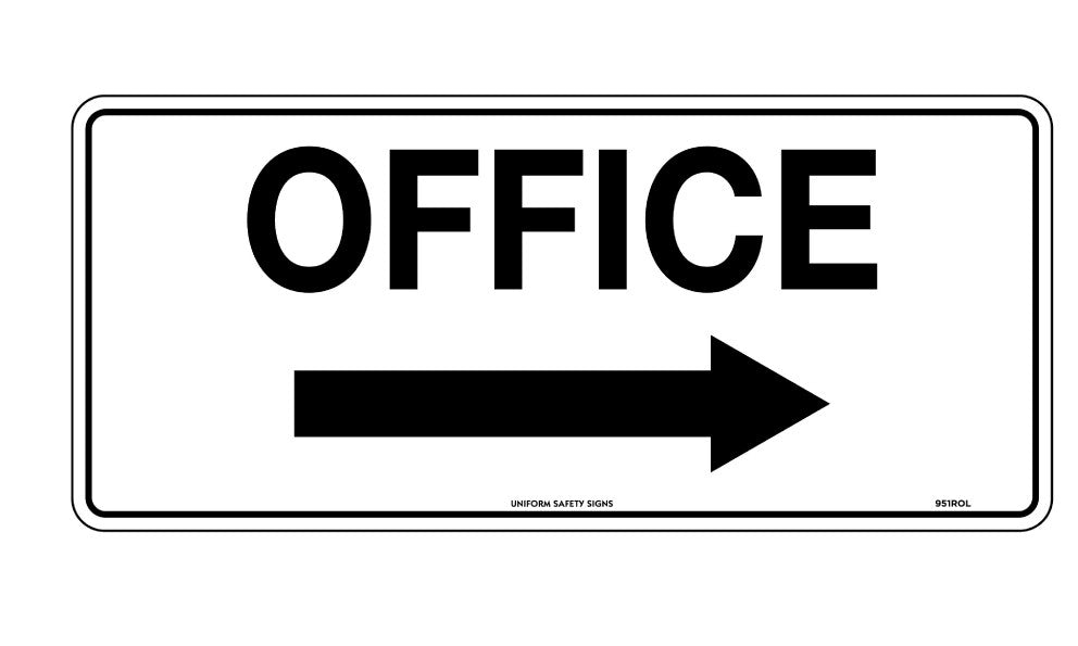 General Sign - Office With Right Arrow  Poly