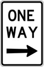 Road Sign - One Way, Right Arrow  Metal