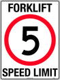 General Sign - Forklift Speed Limit 5km  Metal