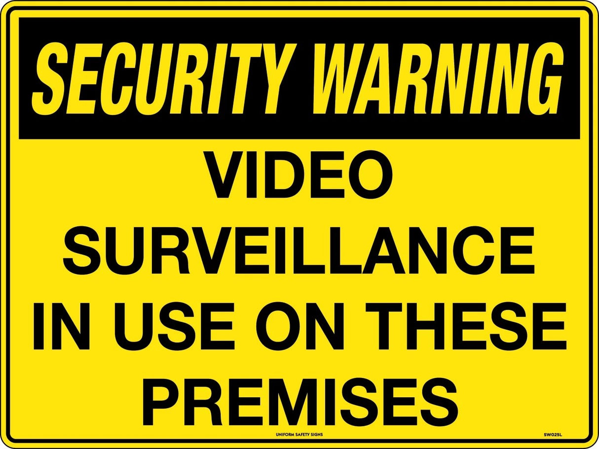 Security Sign - Video Surveillance In Use On These Premises  Poly