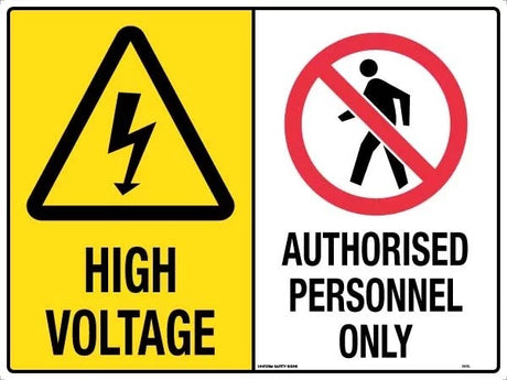 General Sign -  High Voltage/Authorised Personnel Only  Metal