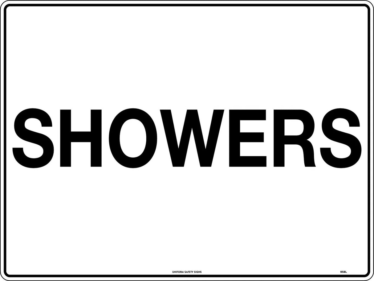 General Sign -  Showers  Poly