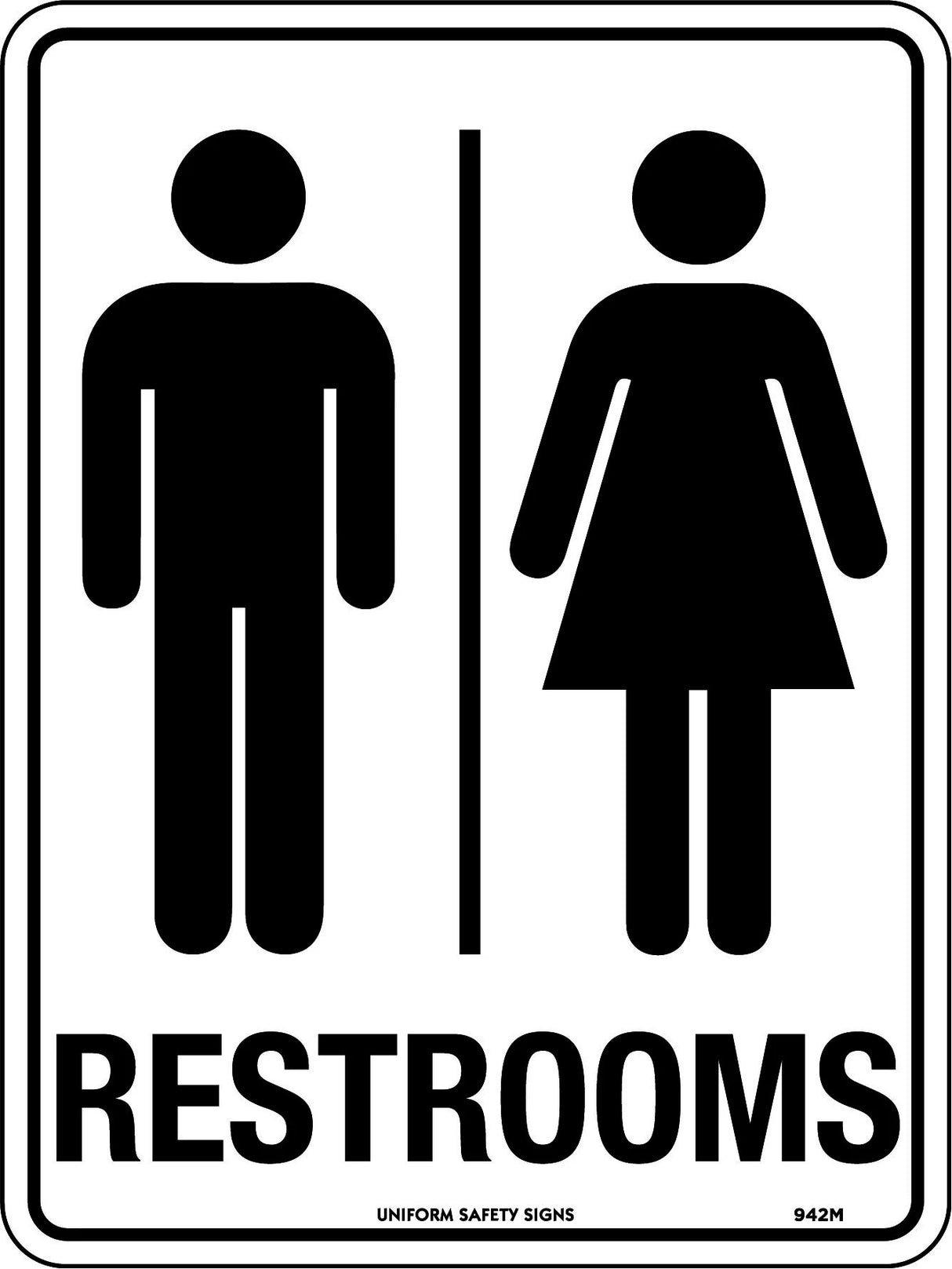 General Sign - Restrooms  Metal