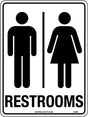 General Sign - Restrooms  Metal