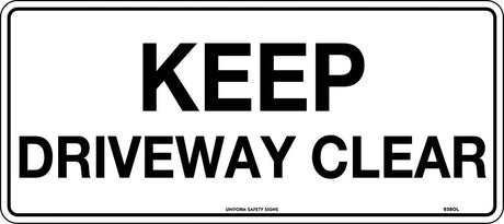 General Sign - Keep Driveway Clear  Metal