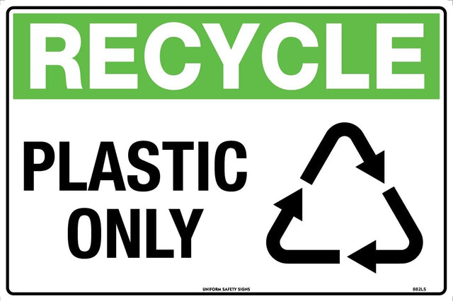 General Sign - Recycle Plastic Only  Metal