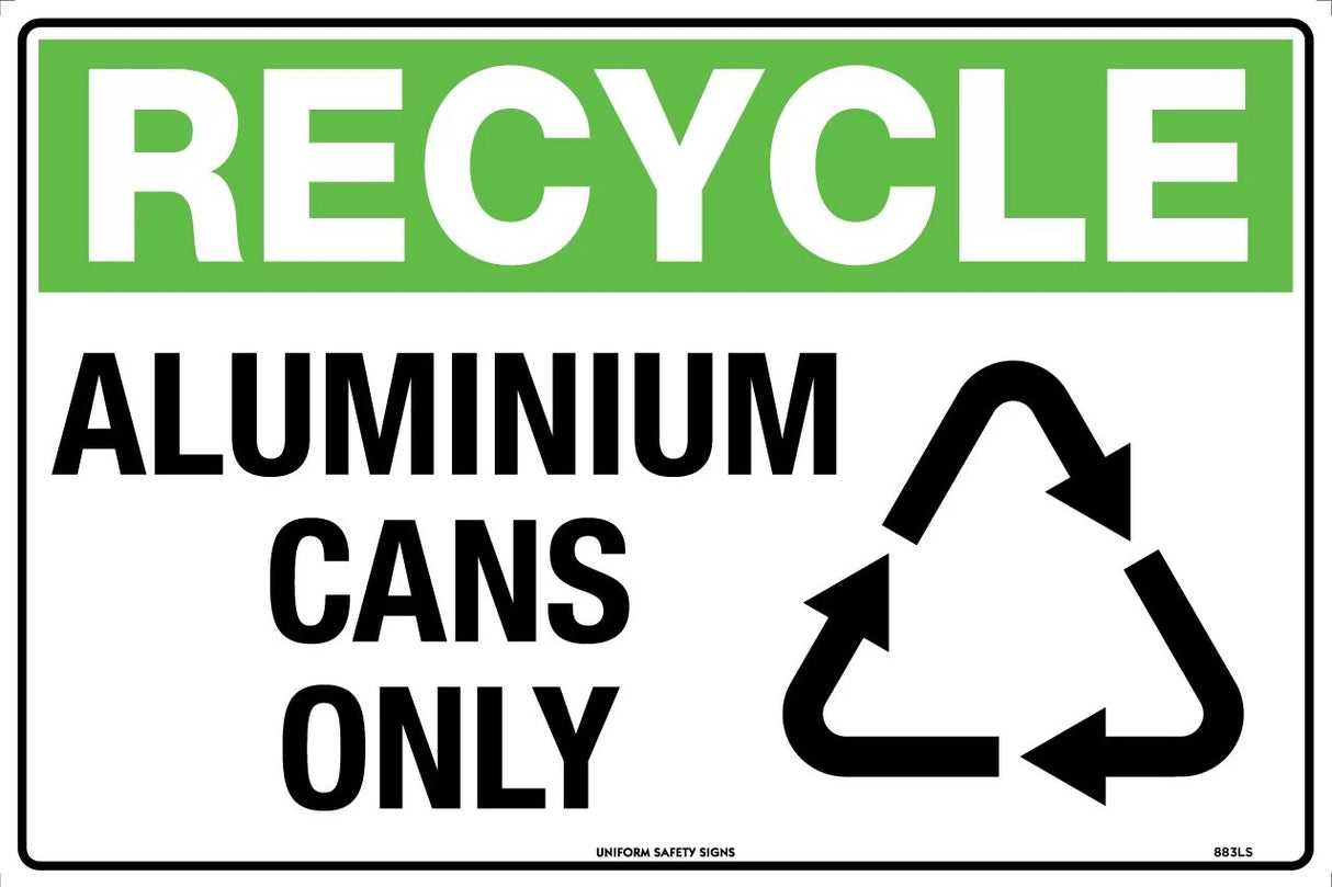 General Sign - Recycle Aluminium Cans Only  Metal