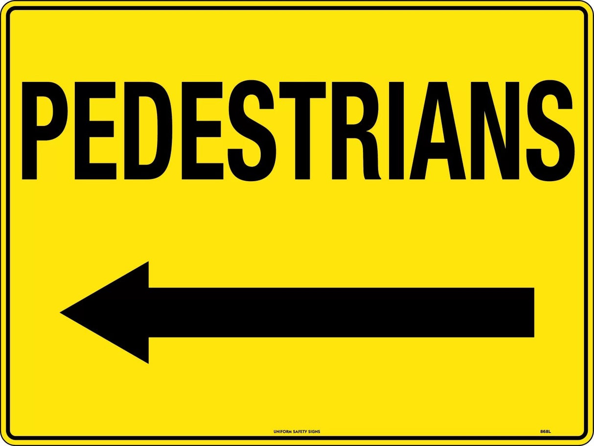 General Sign - Pedestrians Arrow Left  Poly