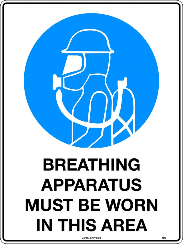 Mandatory Sign -  Breathing Apparatus Must be Worn  Poly