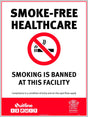 Prohibition Sign - Smoke Free Healthcare Smoking is Banned QLD Standard  Metal