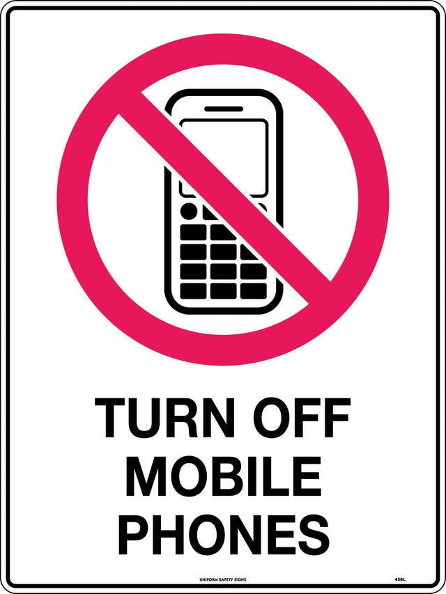 Prohibition Sign - Turn Off Mobile Phones  Poly