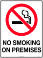 Prohibition Sign - No Smoking On Premises  Metal