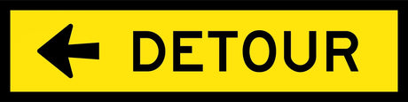 Boxed Edge Sign - Detour Left or Right Arrow