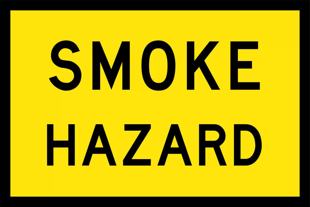 Boxed Edge Sign - Smoke Hazard