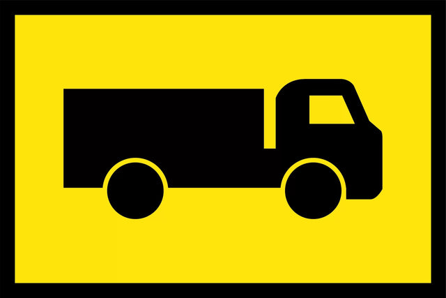 Boxed Edge Sign - Symbolic Truck