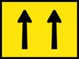 Boxed Edge Sign - Lane Status 2 Lane With Magnetic T