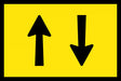 Boxed Edge Sign - Two Way Traffic