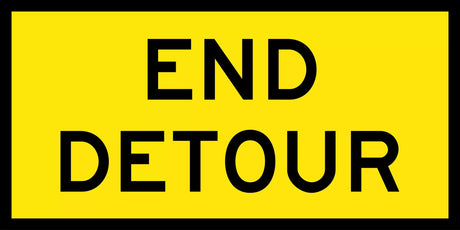 Boxed Edge Sign - End Detour